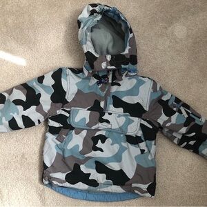 Mini Boden Size 2/3 Toddler Blue Camo Coat